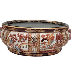 Large Chinese Foot Bath Planter with Goldfish